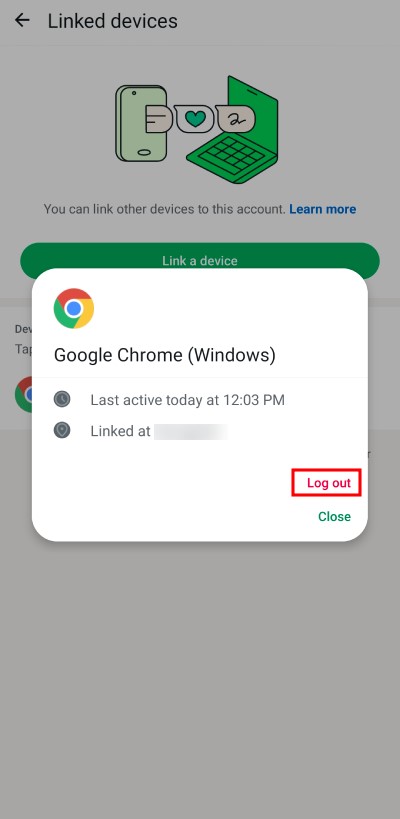 Click on Linked Device name